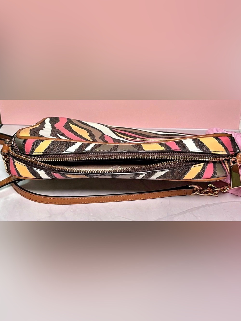 🦓 Michael Kors Multicolor Zebra Print Crossbody Bag - Picture 6 of 14